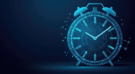 Futuristic digital alarm clock