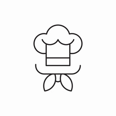 chef hat cap chef kitchen cooking icon sign vector