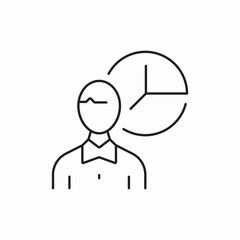 person clock icon sign vector