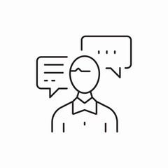 person communication dialogue icon sign vector