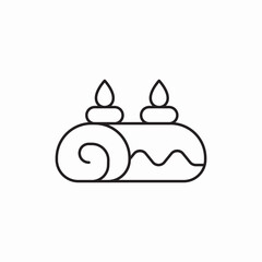roll dessert baking sweetness icon sign vector