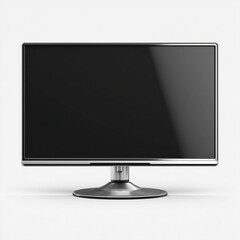 Sleek Silver Monitor: Modern Display Technology for Enhanced Visuals , isolated on white background png