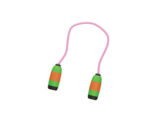 jumping rope icon 3d illustration render