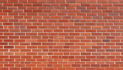 Red brick wall forming a decorative textured background