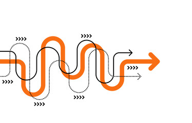 Abstract arrow direction. Technology background