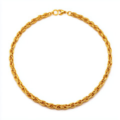 Exquisite Gold Necklace: A Timeless Symbol of Luxury and Style , isolated on white background png
