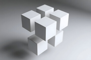 3d cubes on white background