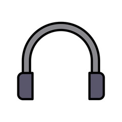 Over-Ear Headphones Icon: Music, Audio, Sound, Listening, Communication, Entertainment, Minimalist Filled Line Vector