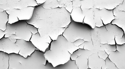 Obraz premium Cracked White Paint
