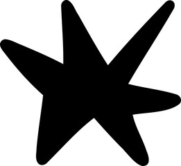 Whimsical Hand Drawn Spiky Star Form