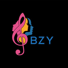 BZY letter logo. BZY Musical Band Logo. BZY best icon.	
