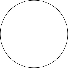 Minimalist Hand Drawn Circular Frame Shape