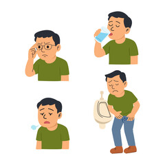 diabetes disease symptoms cartoon character