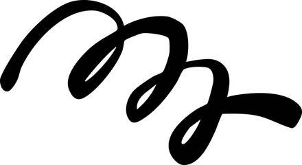 Playful Hand Drawn Wavy Line Brush Stroke