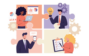 Collaborative Teamwork  A Puzzle of Innovation, Strategy, and Efficient Communication for Business Success