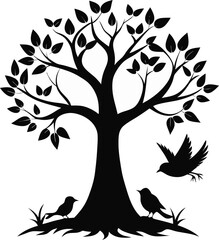 Tree Silhouettes Vector Collection, Nature, Forest, Seasonal, and Conceptual Designs