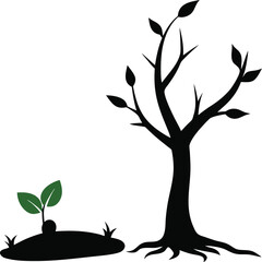 Tree Silhouettes Vector Collection, Nature, Forest, Seasonal, and Conceptual Designs