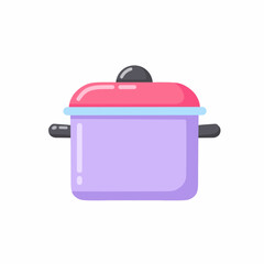 A Colorful Cooking Pot with Lid and Handles