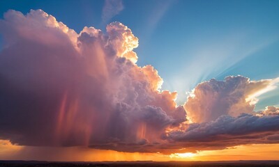멋진구름이 있는 하늘,석양 구름 노을이 멋지다
