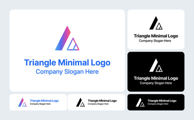 Triangle Minimal Logo  Simple Geometric Shape Design