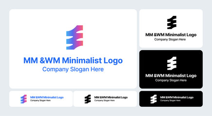 MM andWM Minimalist Logo  Clean Lettermark Monogram Design