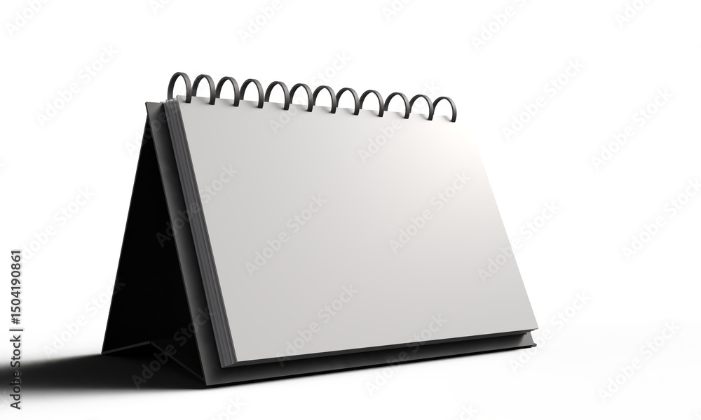 Aufkleber calendar object white color isolate mockup empty blank calendar page month year event party template
