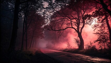 Dark Red Mist Abstract Texture with Moody Cinematic Atmosphere V4