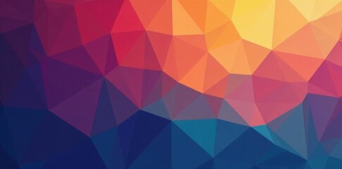 Obraz premium Interplay of multifaceted polygons in a spectrum of hues , shapes, illustration