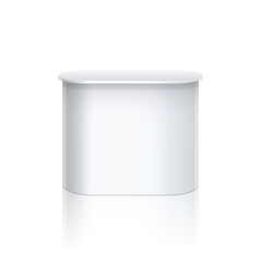 Promotion counter, Retail Trade Stand Isolated on the white background. MockUp Template For Your Design. Vector illustration.