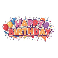 Birthday greeting illustration 