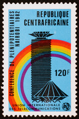 Postage stamp Central African Republic 1982 Plenipotentiaries Conference, Nairobi