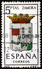 Postage stamp Spain 1966 coat of arms of the Spanish province Zamora