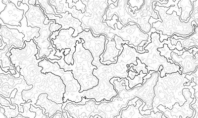 Ultra-Wide Vector Map Illustration Depicting Conditional Geography,  Design illustration for wall art, fabric, packaging, web, banner, app, wallpape