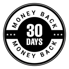 Money back rubber stamp seal vector