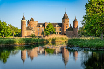 Domburg, Province Zeeland, Netherlands – May 11, 2025 - Westhove Castle, located in the nature reserve de Manteling near Domburg