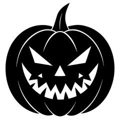  Evil Pumpkin Face – Halloween Jack-o'-Lantern Vector