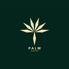 Dates logo design. palm logo design vec