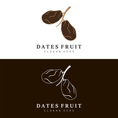 Dates logo design. palm logo design vec