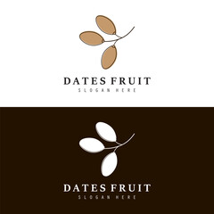 Dates logo design. palm logo design vec