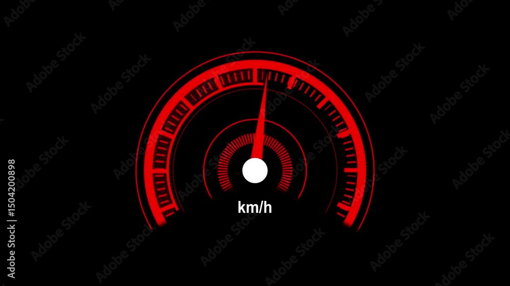 Poster glowing speedometer display-max with alpha channel dashboard with speedometer for download and uploa