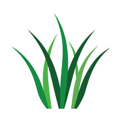 Green grass vector illustration minimalist design for lawn or garden concept