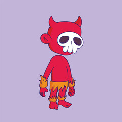 Cartoon-style character illustration with a bored or tired expression.