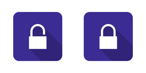 purple padlock icon with transparent background