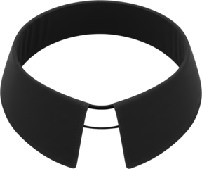 Black Peter Pan Collar Shirt Collar Fashion Design Element Clothing Textile Detail Close up Studio