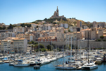Boats in the Old Port of Marseille, France