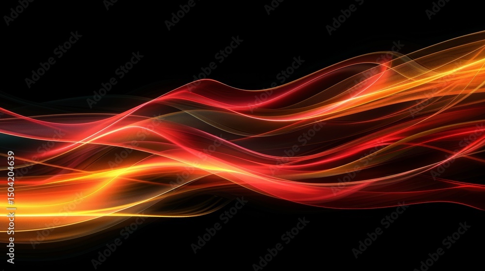 Aufkleber dynamic futuristic abstract high speed light trails on dark background with energetic movement patte