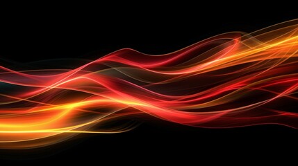 Dynamic futuristic abstract high speed light trails on dark background with energetic movement pattern