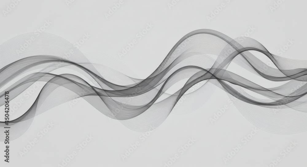 Poster abstract grey wave background design with subtle texture