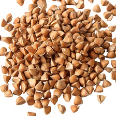 Pile of Buckwheat Groats isolated on transparent background