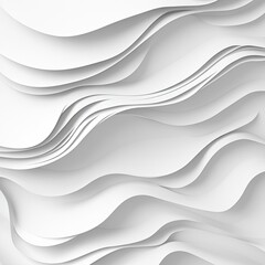 Background of stacked paper layers in minimalist D white design